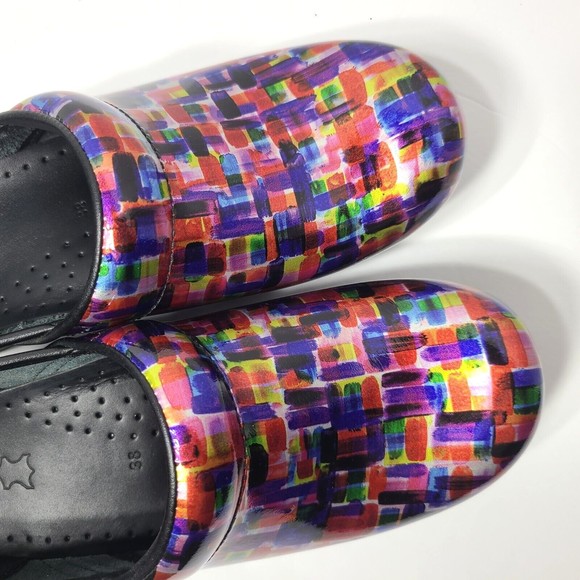 Dansko | Shoes | Dansko Professional Clog Color Block Patent Leather ...